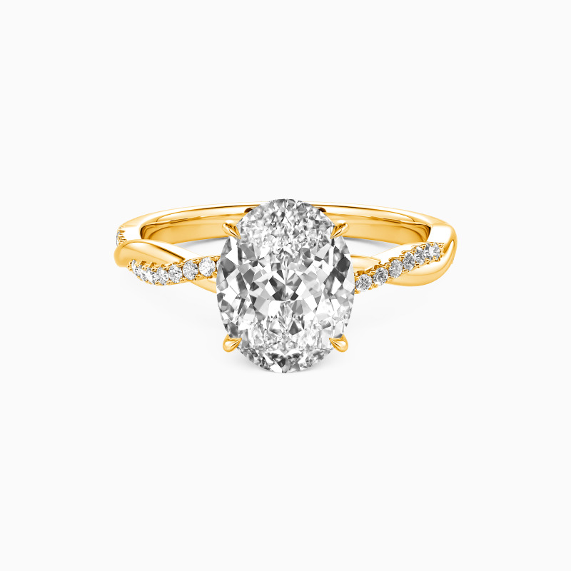 "Come Around Me" 2ct Oval Cut Side Stone Engagement Ring