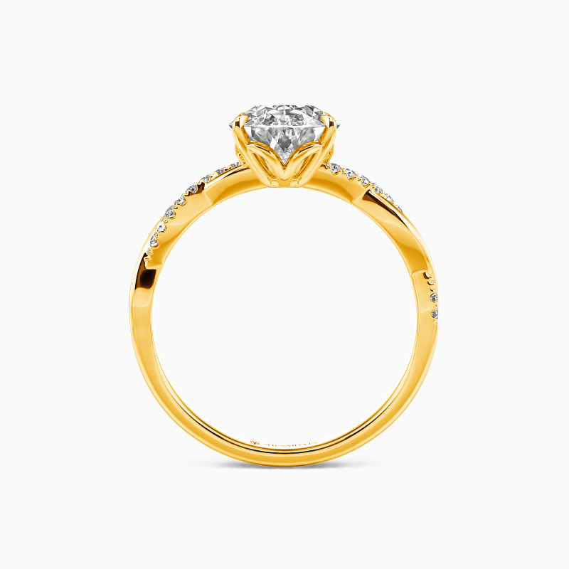 "Come Around Me" Oval Cut Side Stone Engagement Ring