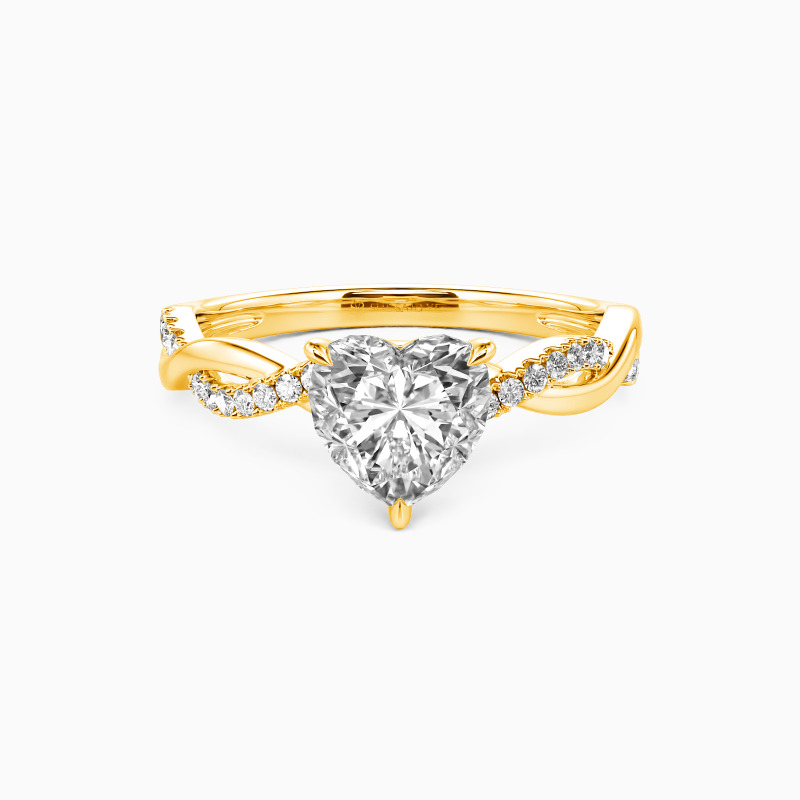 "My Eternal Commitment" 1.5ct Heart Cut Side Stone Engagement Ring