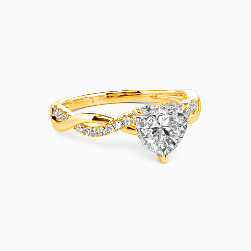 "My Eternal Commitment" 1.5ct Heart Cut Side Stone Engagement Ring