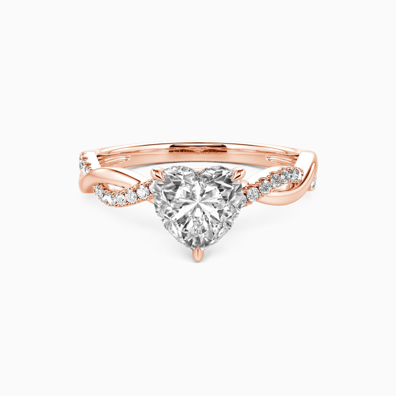 "My Eternal Commitment" 2ct Heart Cut Side Stone Engagement Ring