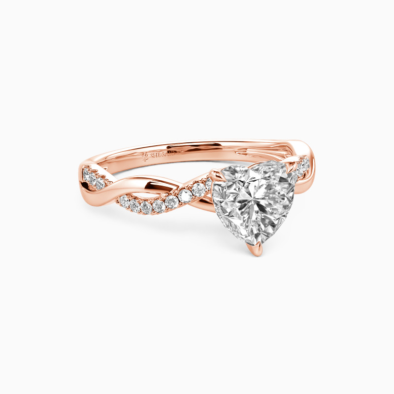 "My Eternal Commitment" 2ct Heart Cut Side Stone Engagement Ring