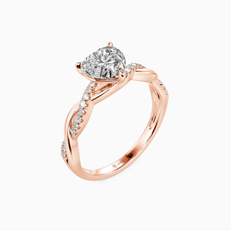 "My Eternal Commitment" 2ct Heart Cut Side Stone Engagement Ring