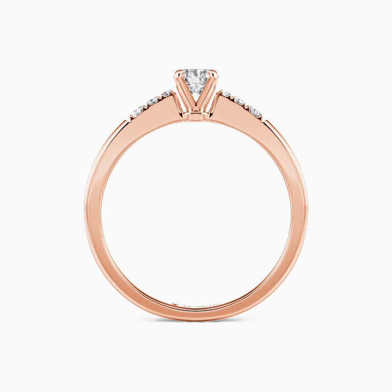 "Magischer Moment" Verlobungsring 0,8 ct Rund mit Seitensteinen