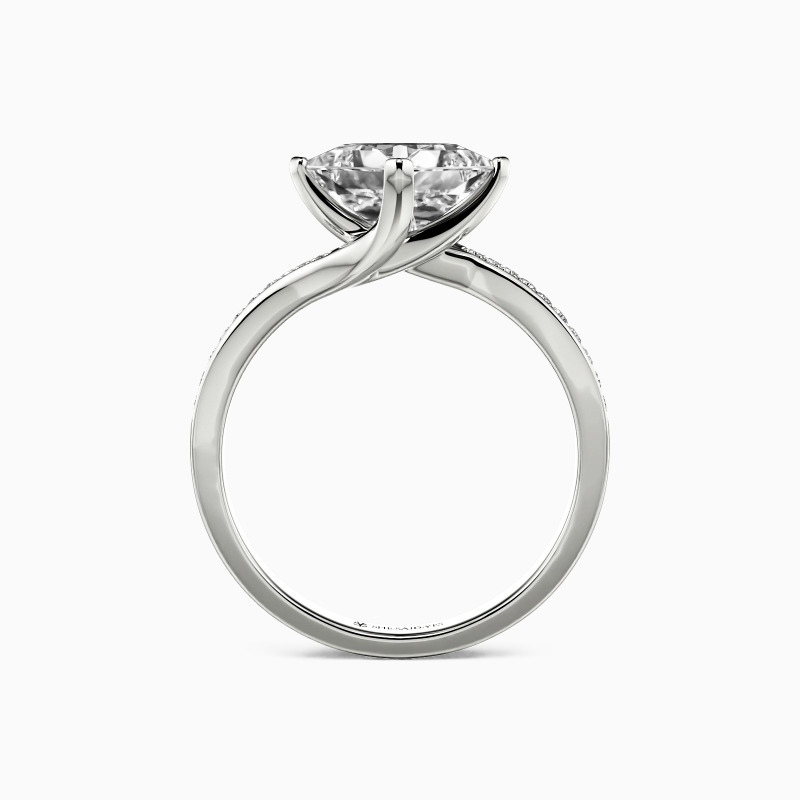 "It Had to Be You" Princess Cut Side Stone Engagement Ring