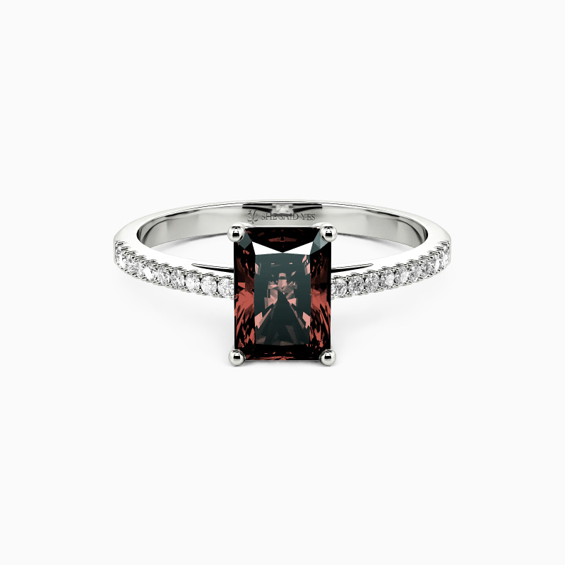 "Schwöre auf Liebe" 1ct Radiant Cut Verlobungsring mit Seitensteinen
