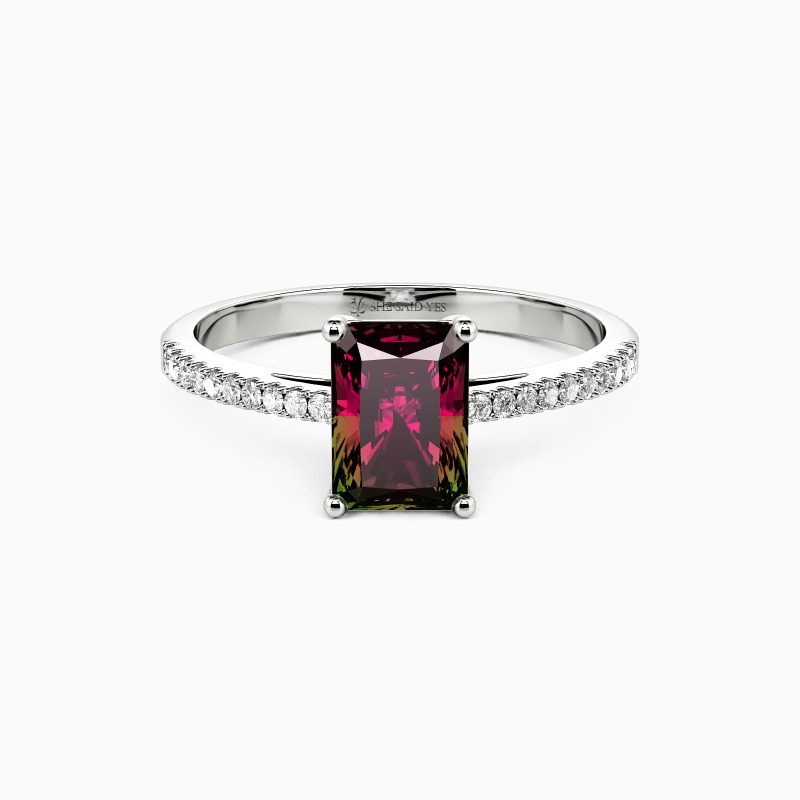 「愛に誓って」ラディアントカットエタニティタイプ 婚約指輪 1.0ct