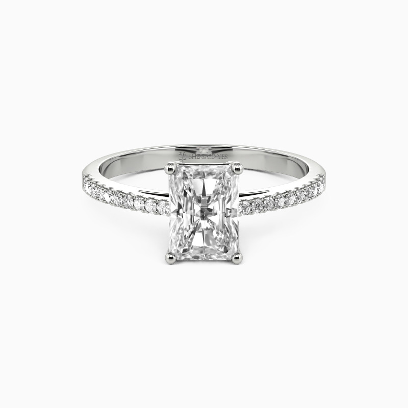 「愛に誓って」ラディアントカットエタニティタイプ 婚約指輪 1.0ct