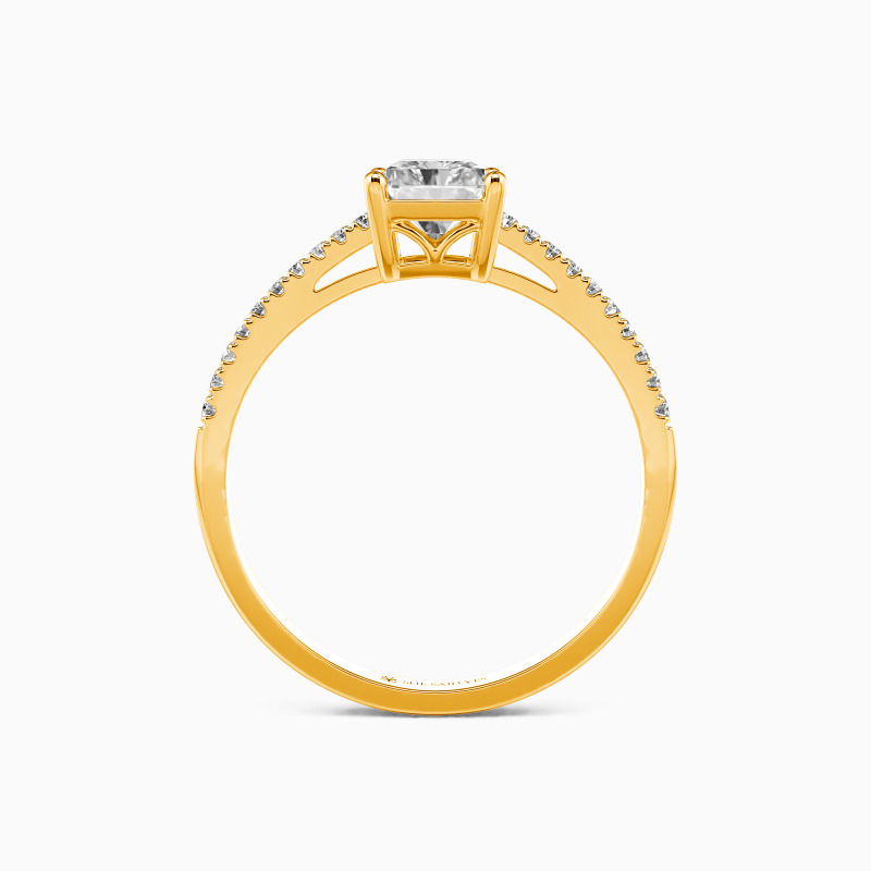"Swear On Love" 1ct Radiant Cut Side Stone Engagement Ring