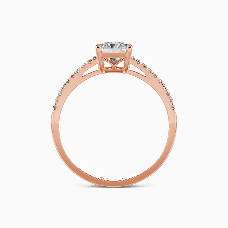 "Swear On Love" 1ct Radiant Cut Side Stone Engagement Ring
