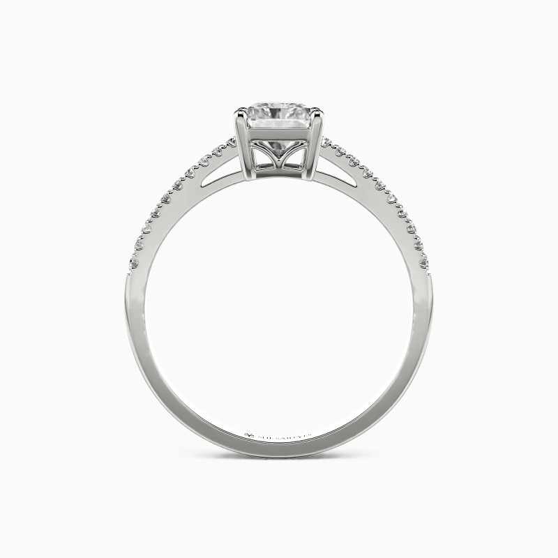 "Swear On Love" 1ct Radiant Cut Side Stone Engagement Ring