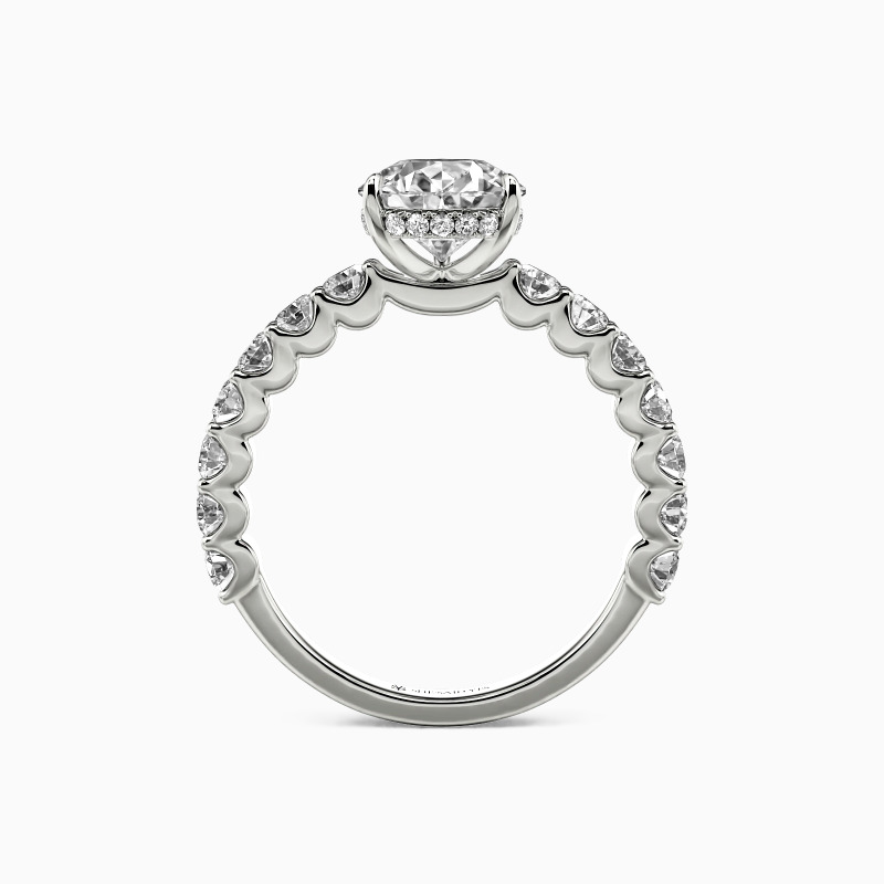 "There for You" Pear Cut Side Stone Engagement Ring