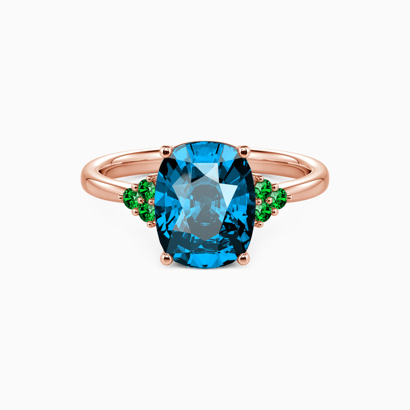 "You Are The Right One" Elongated Cushion Side Stone Engagement Ring