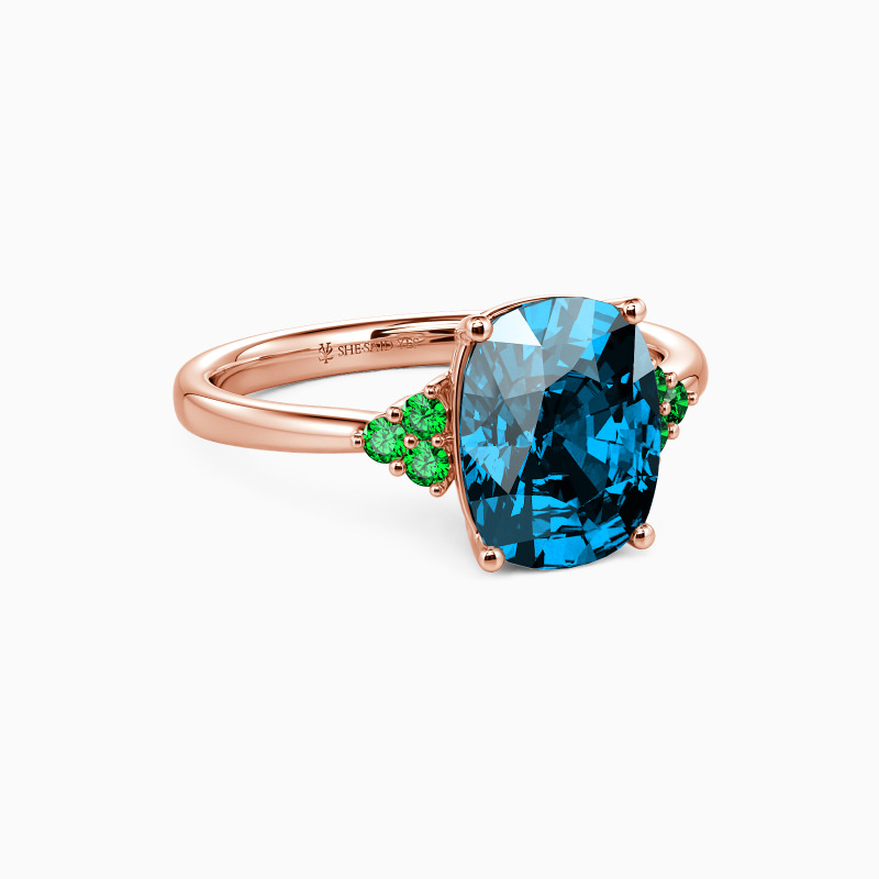"You Are The Right One" Elongated Cushion Side Stone Engagement Ring