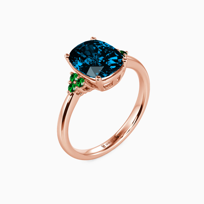 "You Are The Right One" Elongated Cushion Side Stone Engagement Ring
