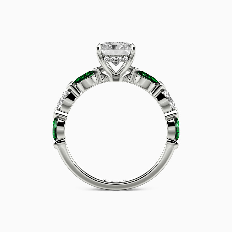 "My Eternal Beloved" Radiant Cut Side Stone Engagement Ring
