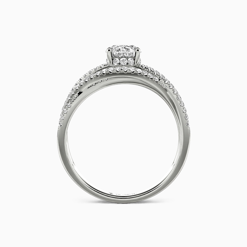 "It Had to Be You" Oval Cut Side Stone Engagement Ring