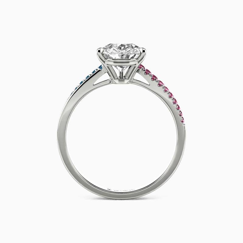 "Just Us" Pear Cut Side Stone Engagement Ring