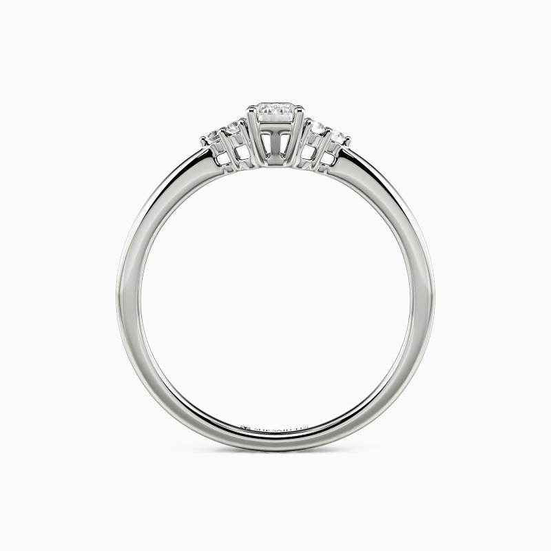 "Ewig Gefunden" Verlobungsring 0,4 ct Smaragd mit Seitensteinen