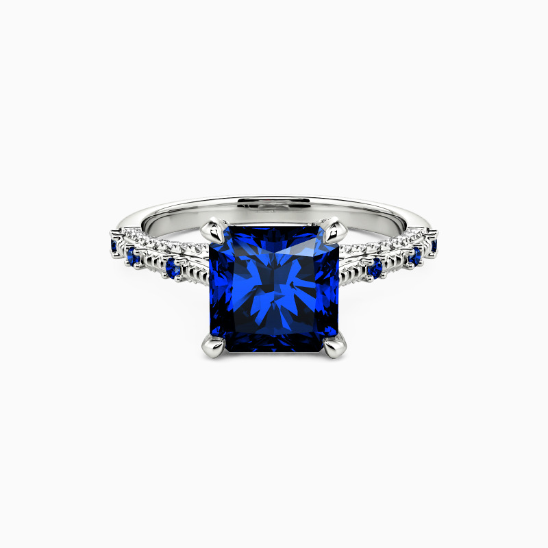 "Lifelong Love" Radiant Cut Side Stone Engagement Ring