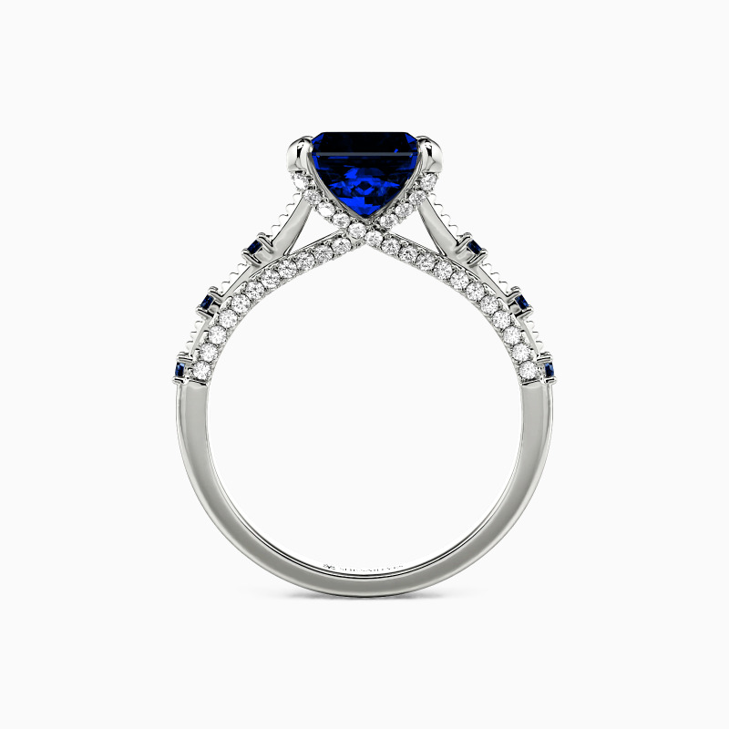 "Lifelong Love" Radiant Cut Side Stone Engagement Ring
