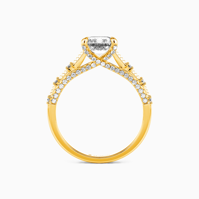 "I'll Be" Emerald Cut Side Stone Engagement Ring