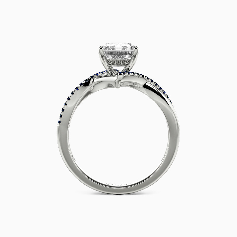"All I Ask" Emerald Cut Side Stone Engagement Ring