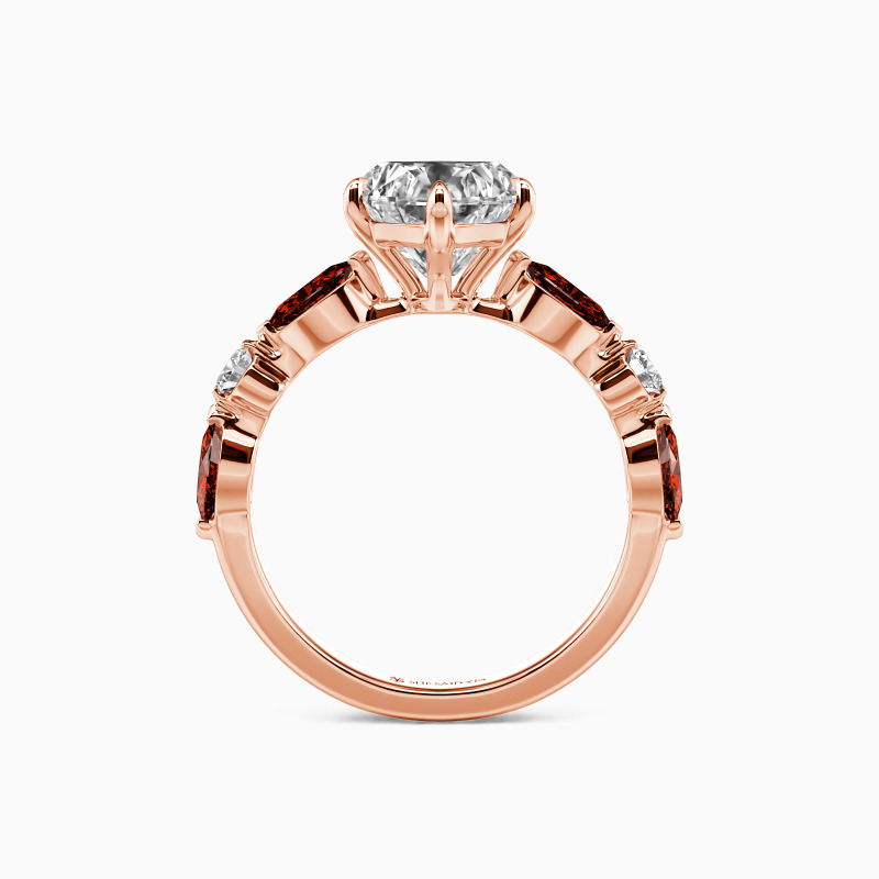 "Only of Mine" Heart Cut Side Stone Engagement Ring