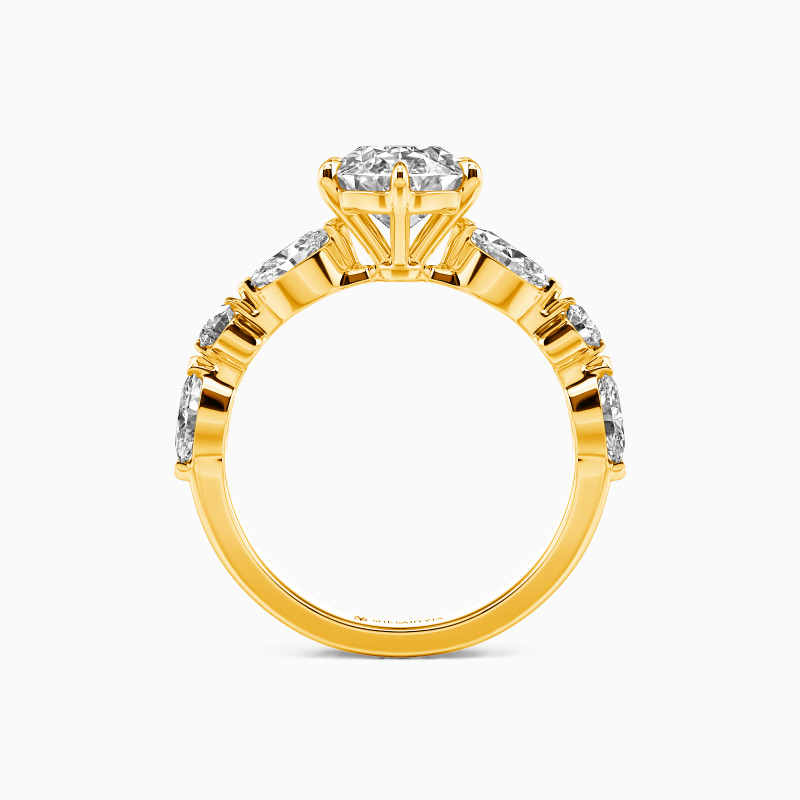 "Meant to Be" Oval Cut Side Stone Engagement Ring