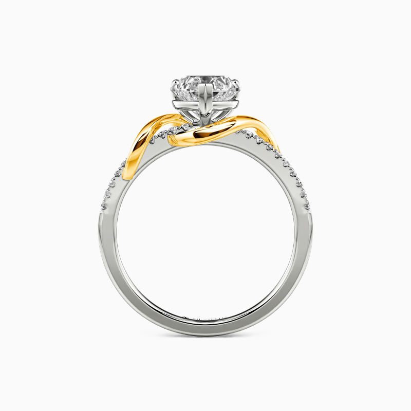 "You Belong with Me" Heart Cut Side Stone Engagement Ring