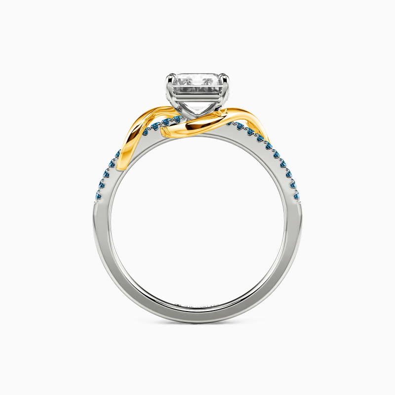 "As It Was" Emerald Cut Side Stone Engagement Ring