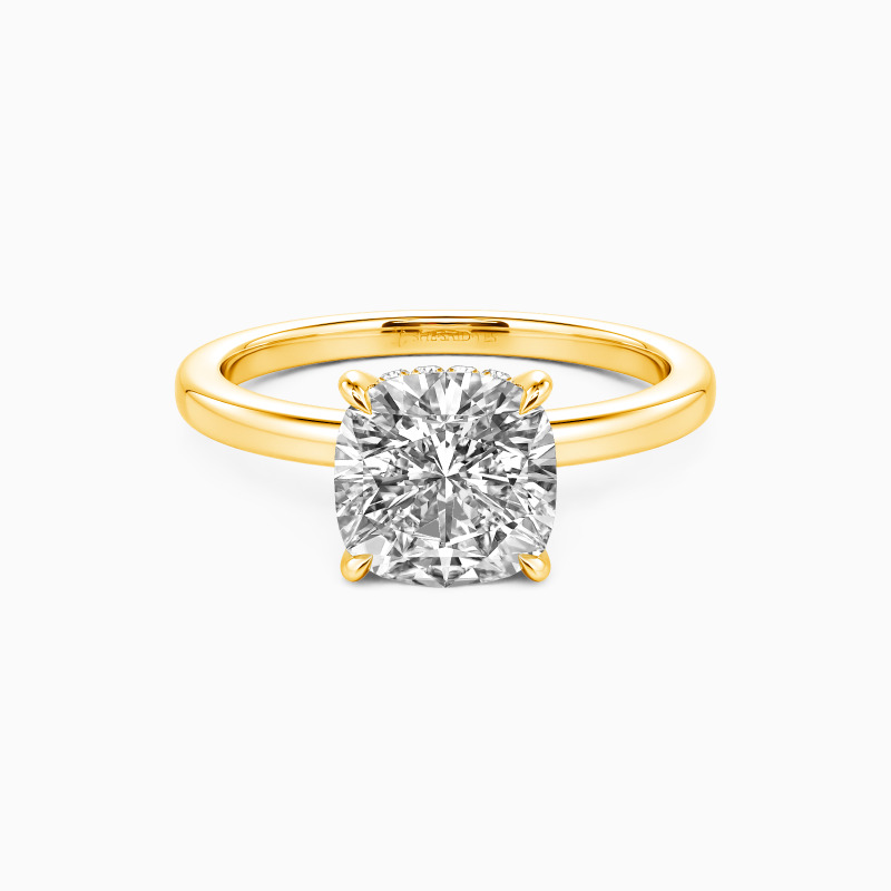 "From This Moment" Cushion Cut Side Stone Engagement Ring