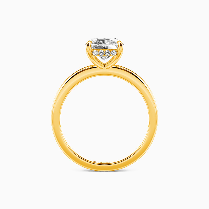 "From This Moment" Cushion Cut Side Stone Engagement Ring