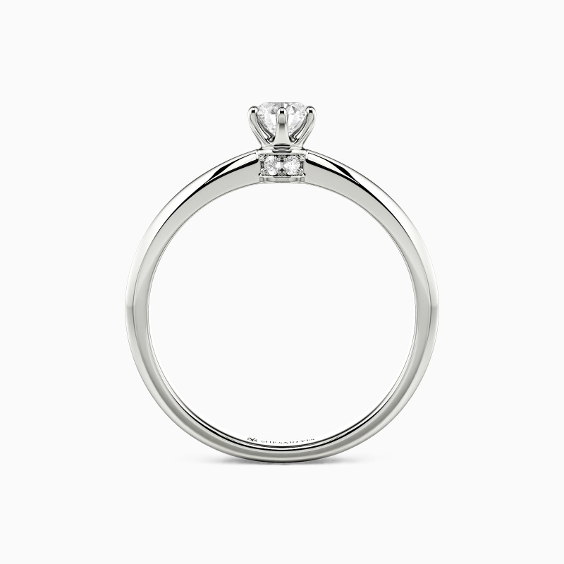 「ハンド・オン・ユア・ハート」 0.3ct ラウンドカット・サイドストーン 婚約指輪