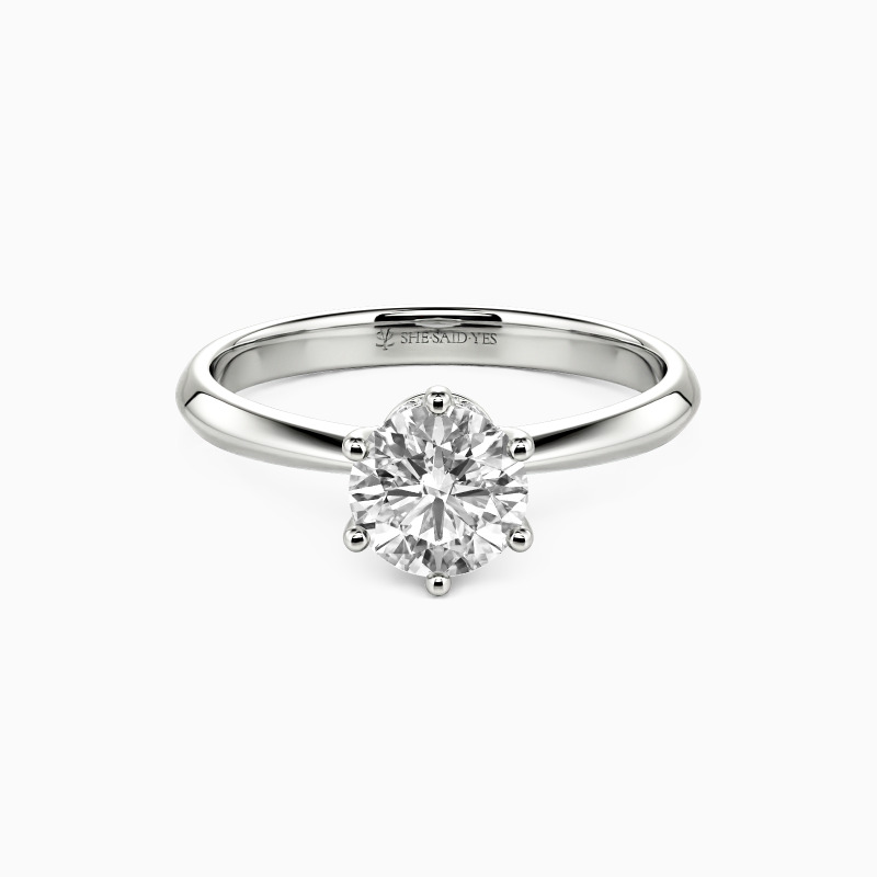 「心に誓う愛」 0.5ct ラウンドカット サイドストーン 婚約指輪
