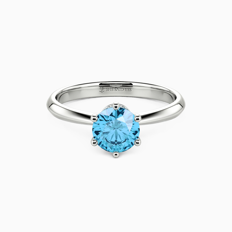 「心に誓う愛」 0.5ct ラウンドカット サイドストーン 婚約指輪