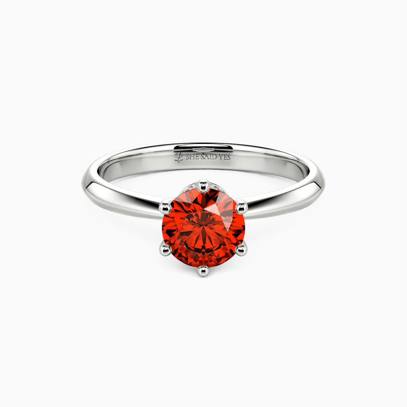 「心に誓う愛」 0.5ct ラウンドカット サイドストーン 婚約指輪