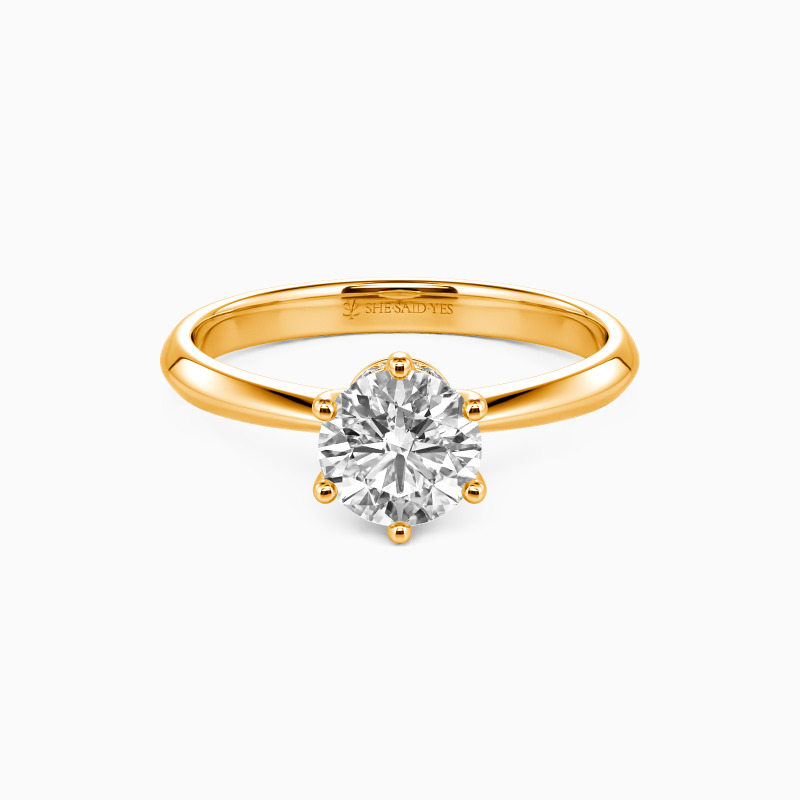 「心に誓う愛」 0.5ct ラウンドカット サイドストーン 婚約指輪