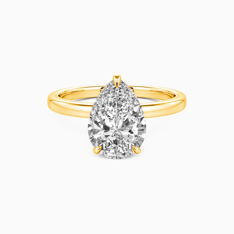 "All About Us" Pear Cut Side Stone Engagement Ring