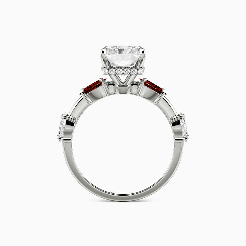 "Everything More" 3ct Radiant Cut Side Stone Engagement Ring