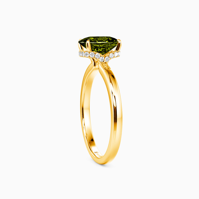 "Forever One" 4ct Elongated Cushion Side Stone Engagement Ring