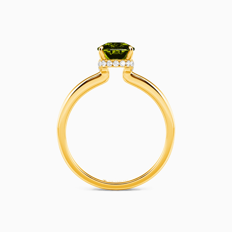 "Forever One" 4ct Elongated Cushion Side Stone Engagement Ring