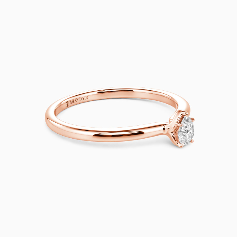 "Versprich Mir Für Immer" Solitär-Verlobungsring 0,8 ct Birnenschliff