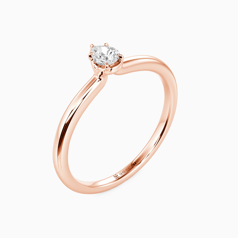"Versprich Mir Für Immer" Solitär-Verlobungsring 0,8 ct Birnenschliff