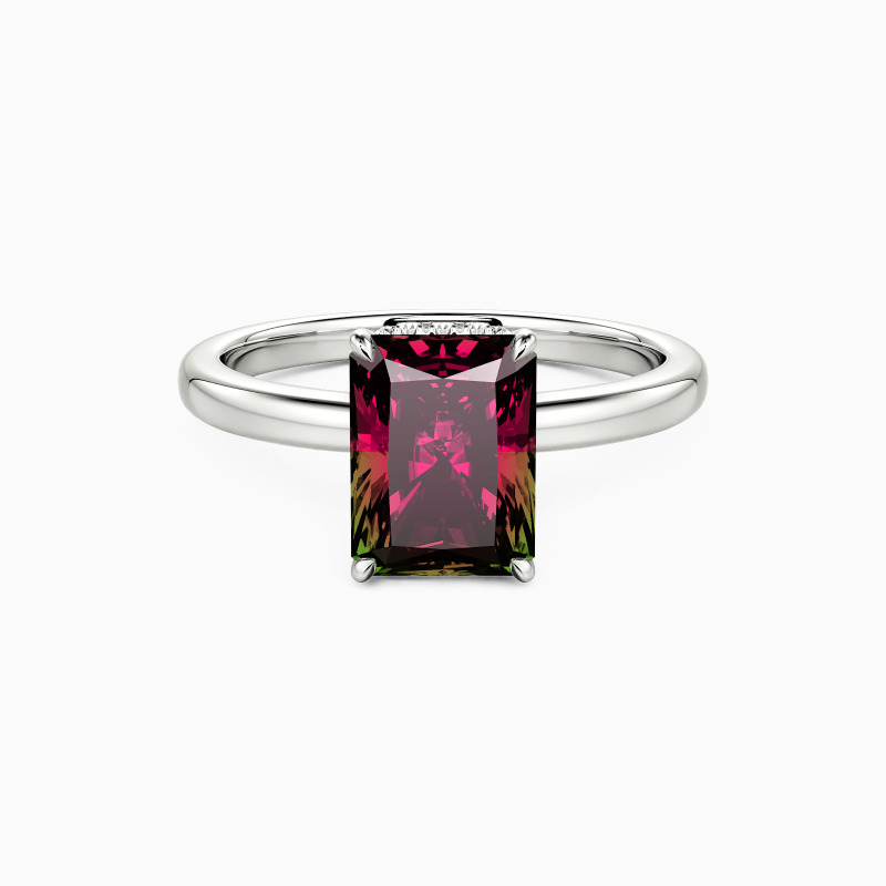 "Yours to Keep" 2ct Radiant Cut Side Stone Engagement Ring