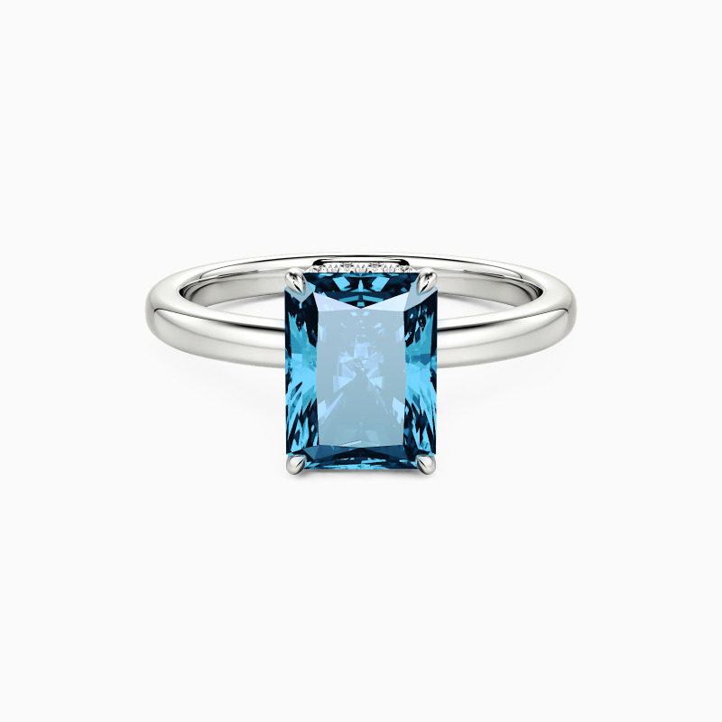 "Yours to Keep" 2ct Radiant Cut Side Stone Engagement Ring