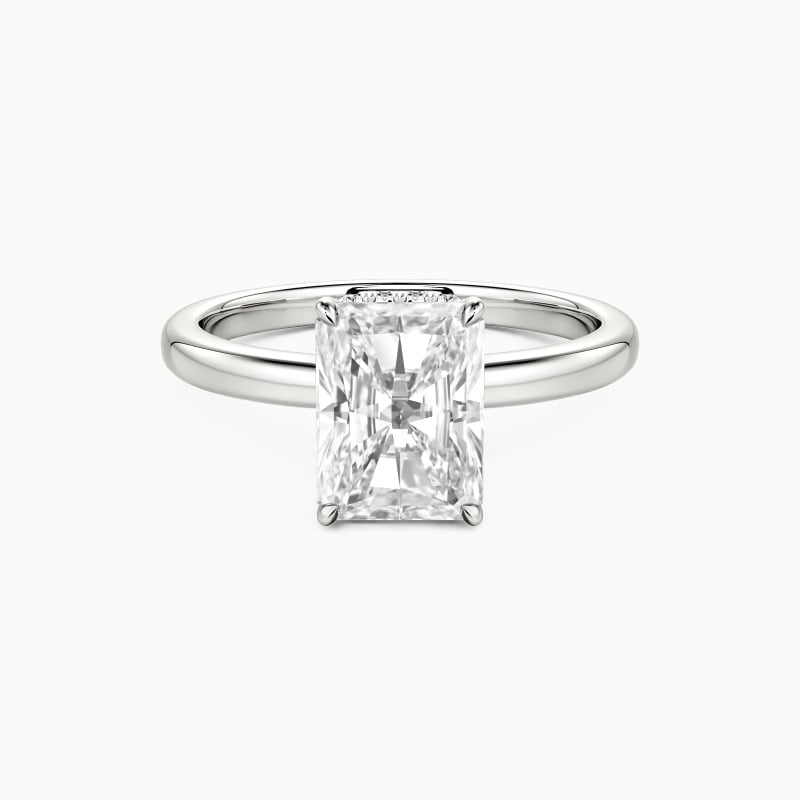 "Yours to Keep" 2ct Radiant Cut Side Stone Engagement Ring