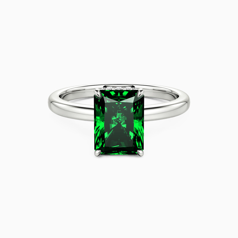 "Yours to Keep" 2ct Radiant Cut Side Stone Engagement Ring