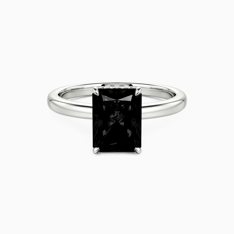 "Yours to Keep" 2ct Radiant Cut Side Stone Engagement Ring