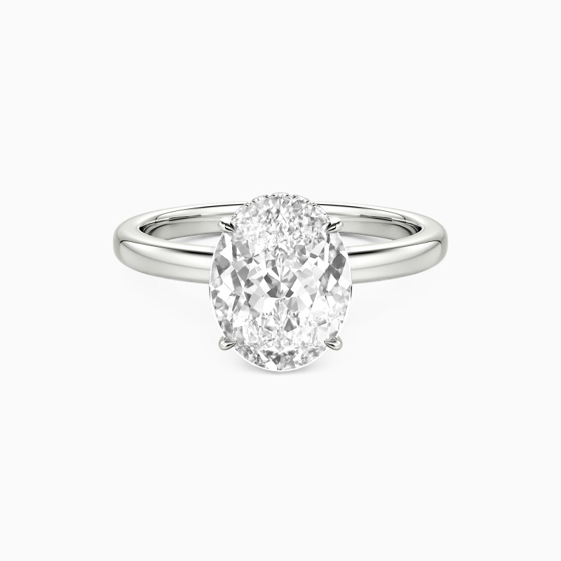 "Always and Only" 3ct Oval Cut Side Stone Engagement Ring